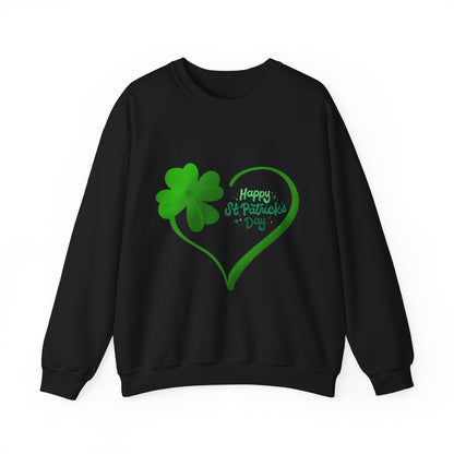 "Happy St. Patrick's Day" ribbon heart sweatshirt