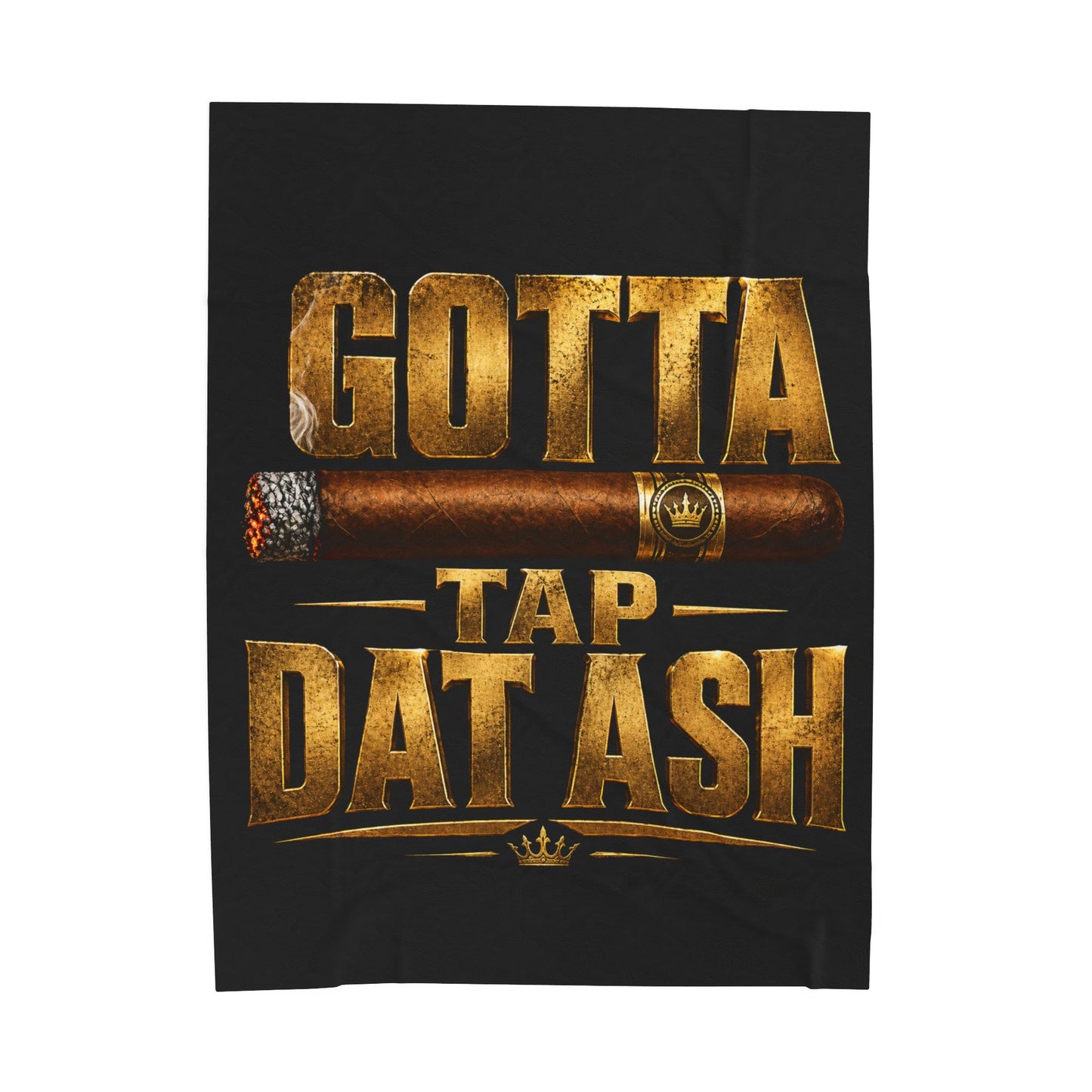 Tap Dat Ash Velveteen Plush Blanket-Black
