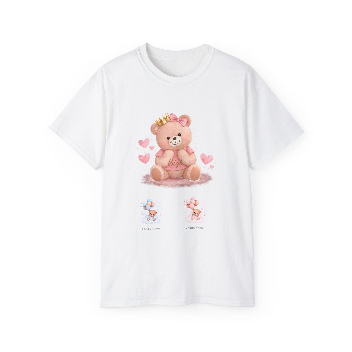 Gigi Teddy Shirt — Heart Bear Graphic Tee