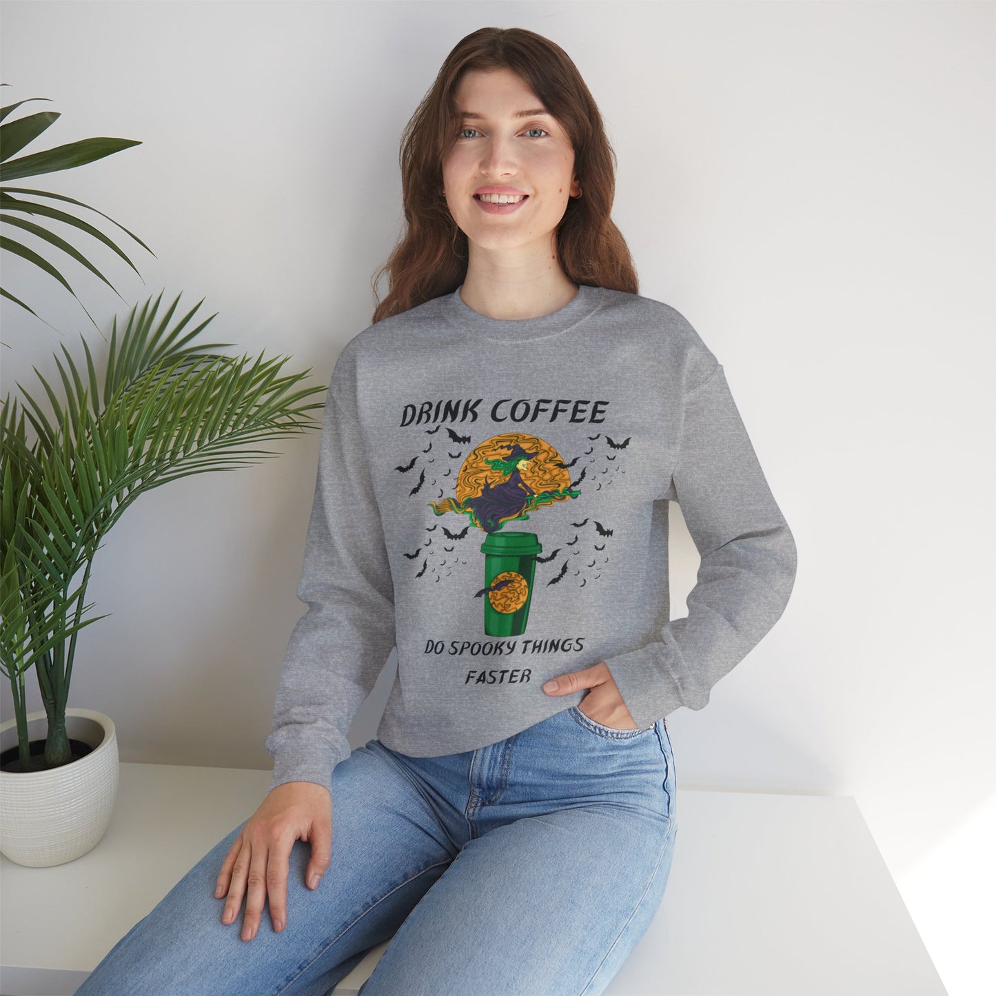 Do Spooky Things Faster-Witch-Sweatshirt