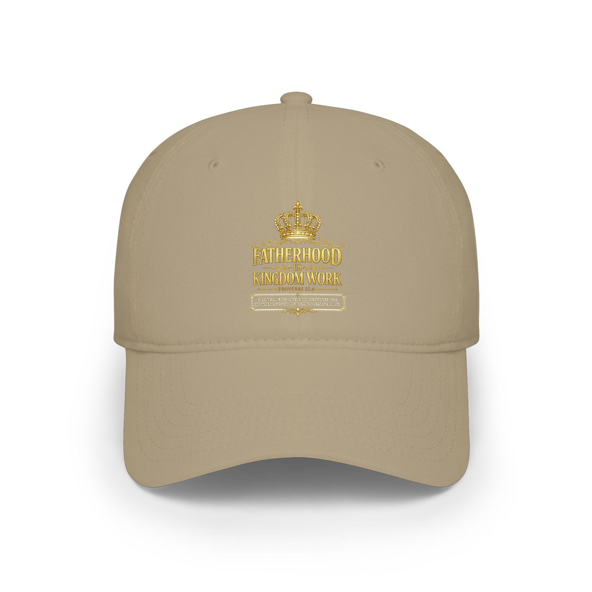 Fatherhood Kingdom Work Low Profile Baseball Cap — Crown Dad Hat