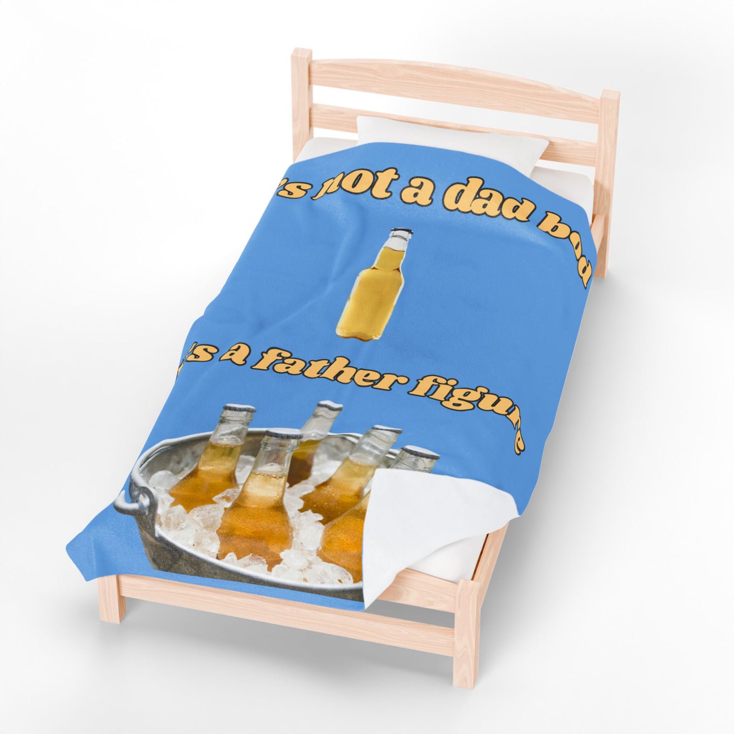 Funny Dad Bod Themed Velveteen Plush Blanket