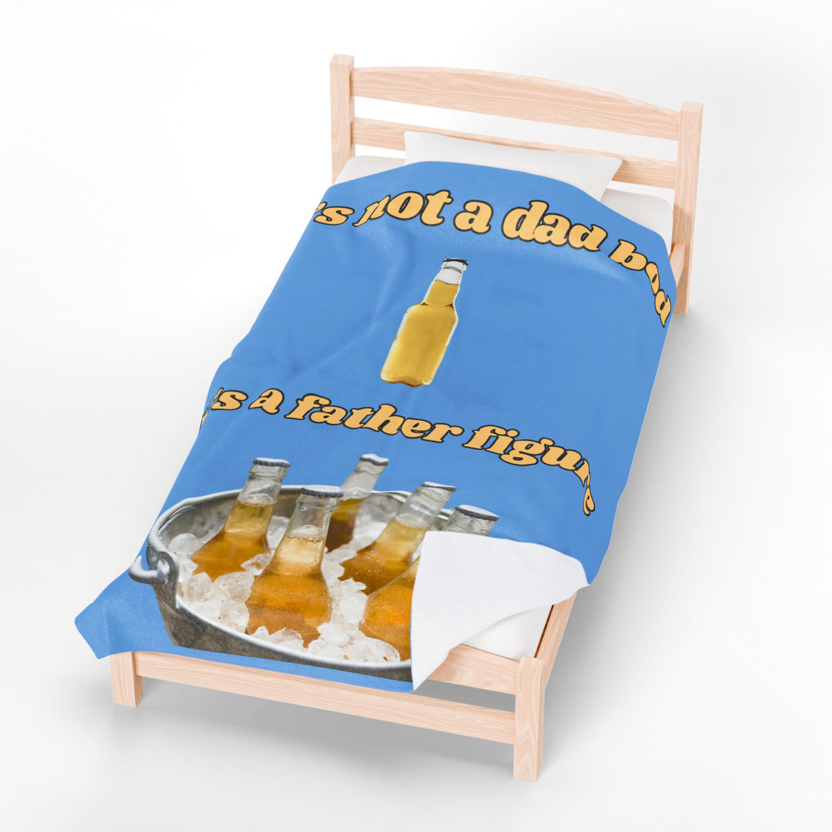 Funny Dad Bod Themed Velveteen Plush Blanket