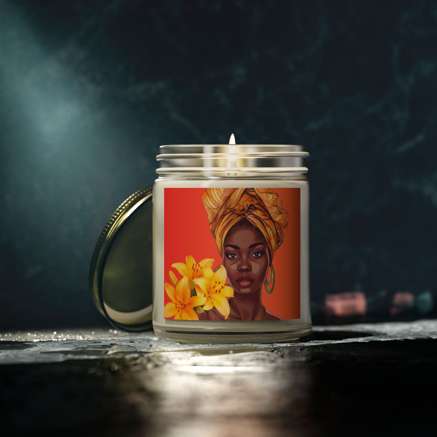 Lily-Scented Candles, Coconut Apricot Wax (4oz, 9oz)