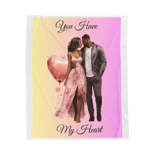 You Have My Heart-Velveteen Plush Blanket