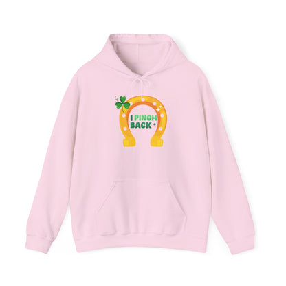 St. Patrick’s Horseshoe Hoodie - “I Pinch Back” Lucky Shamrock Sweatshirt