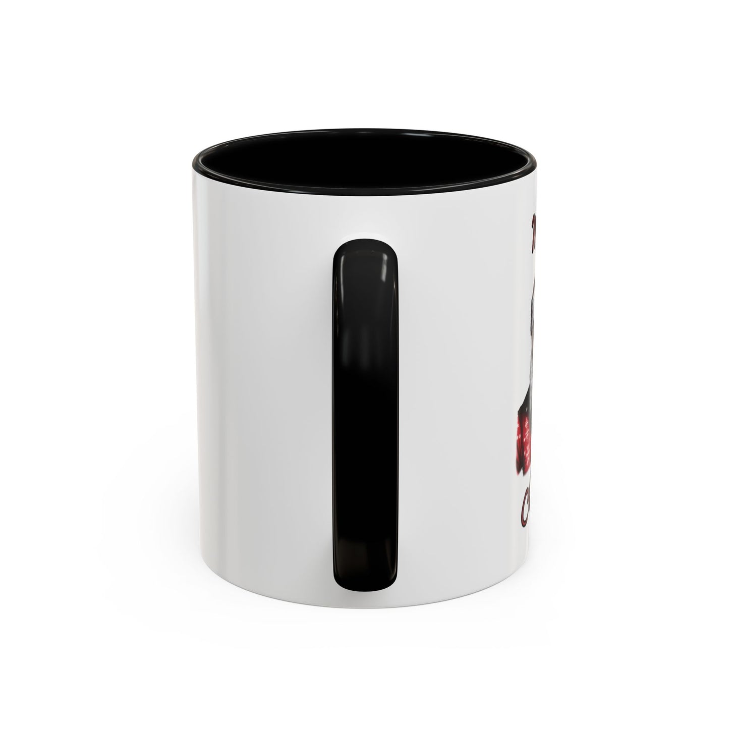 Black Santa-Accent Coffee Mug (11, 15oz) (Black)