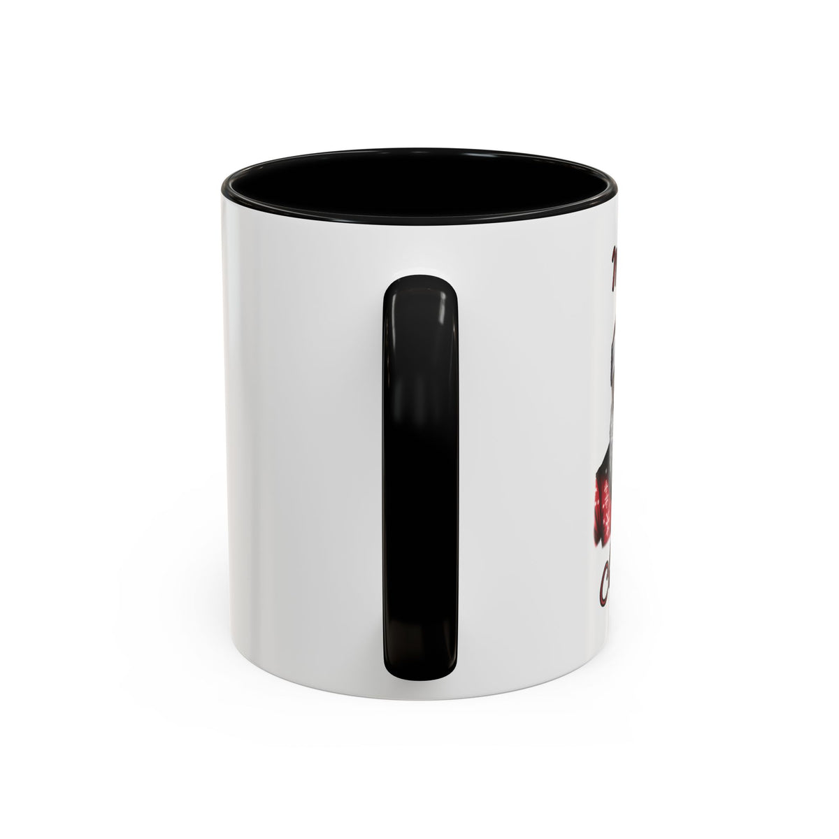 Black Santa-Accent Coffee Mug (11, 15oz) (Black)