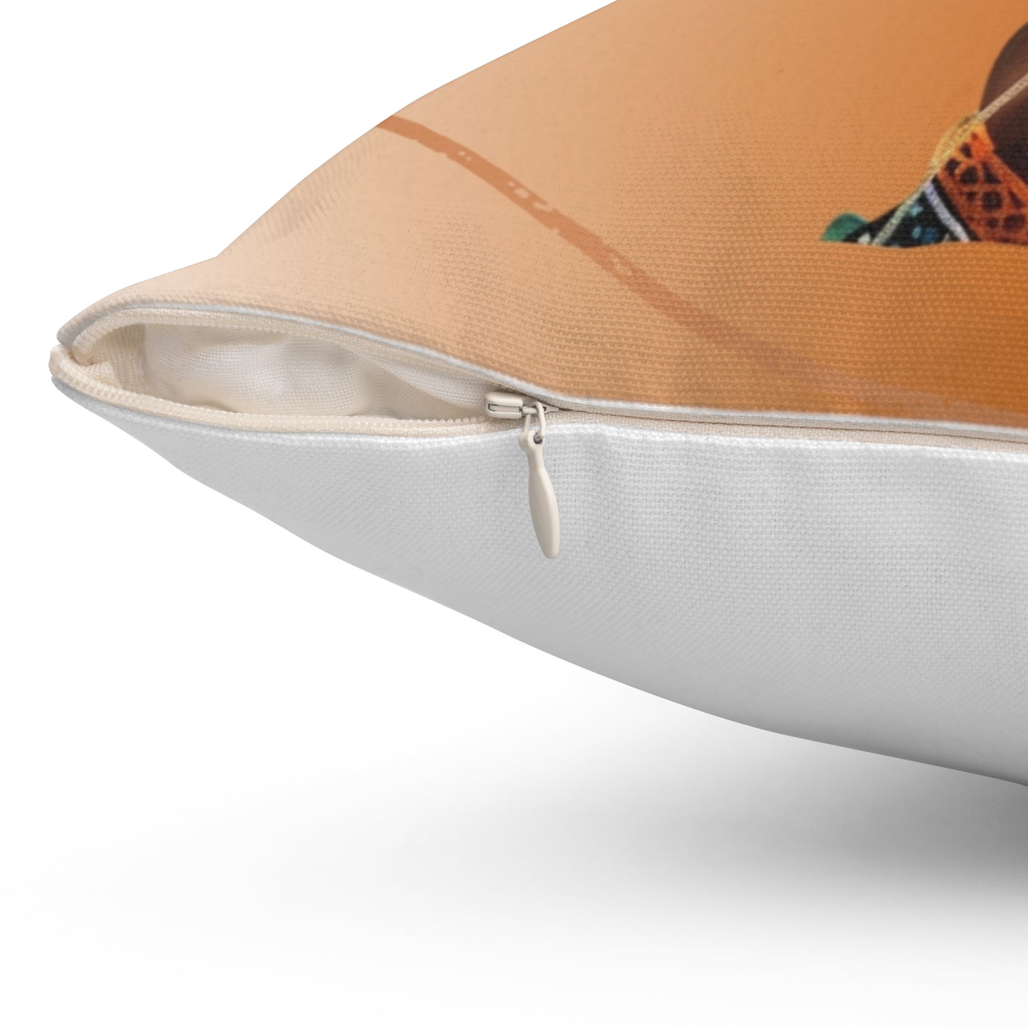 Teal-Spun Polyester Square Pillow