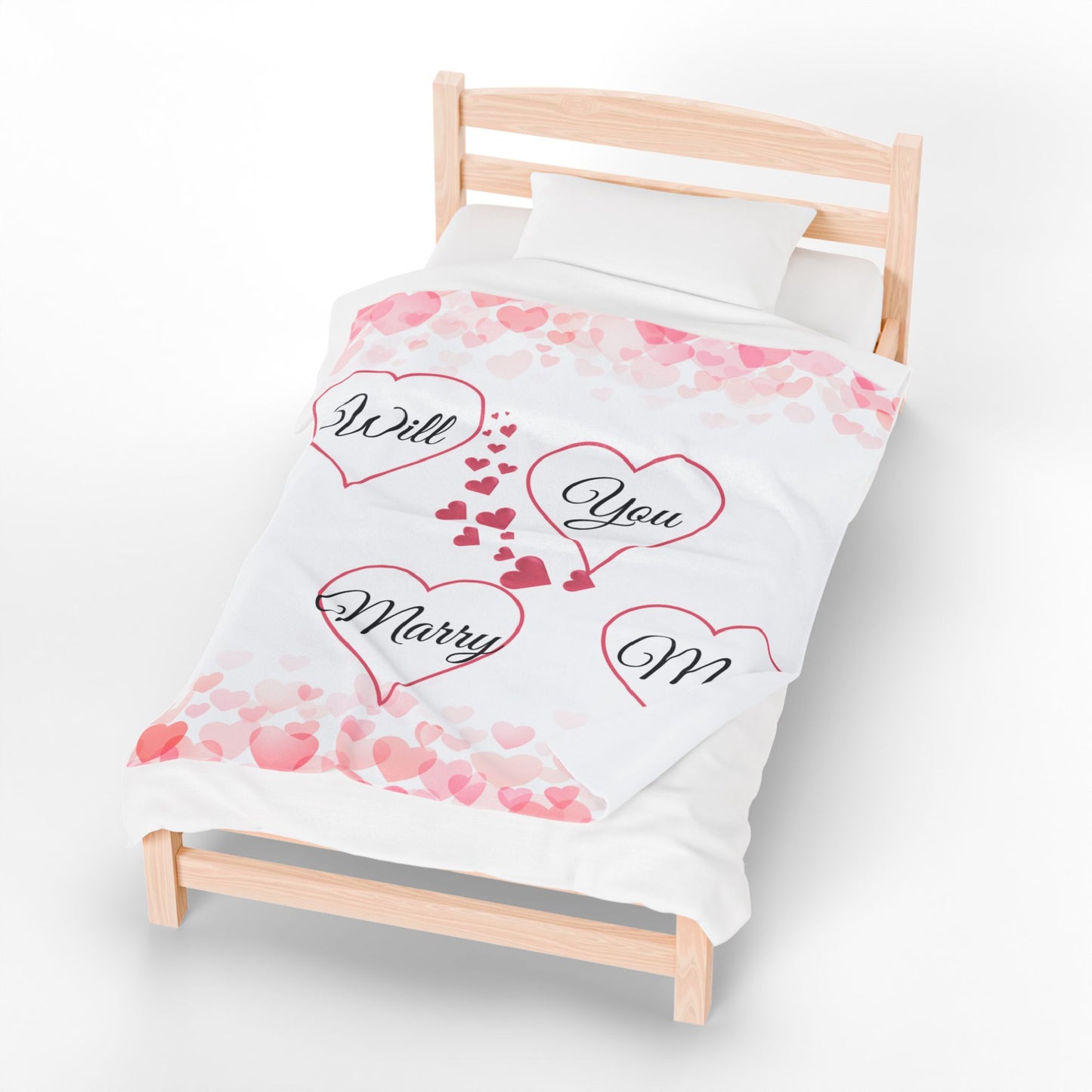 "Will You Marry Me?" Romantic Proposal Heart Throw 2