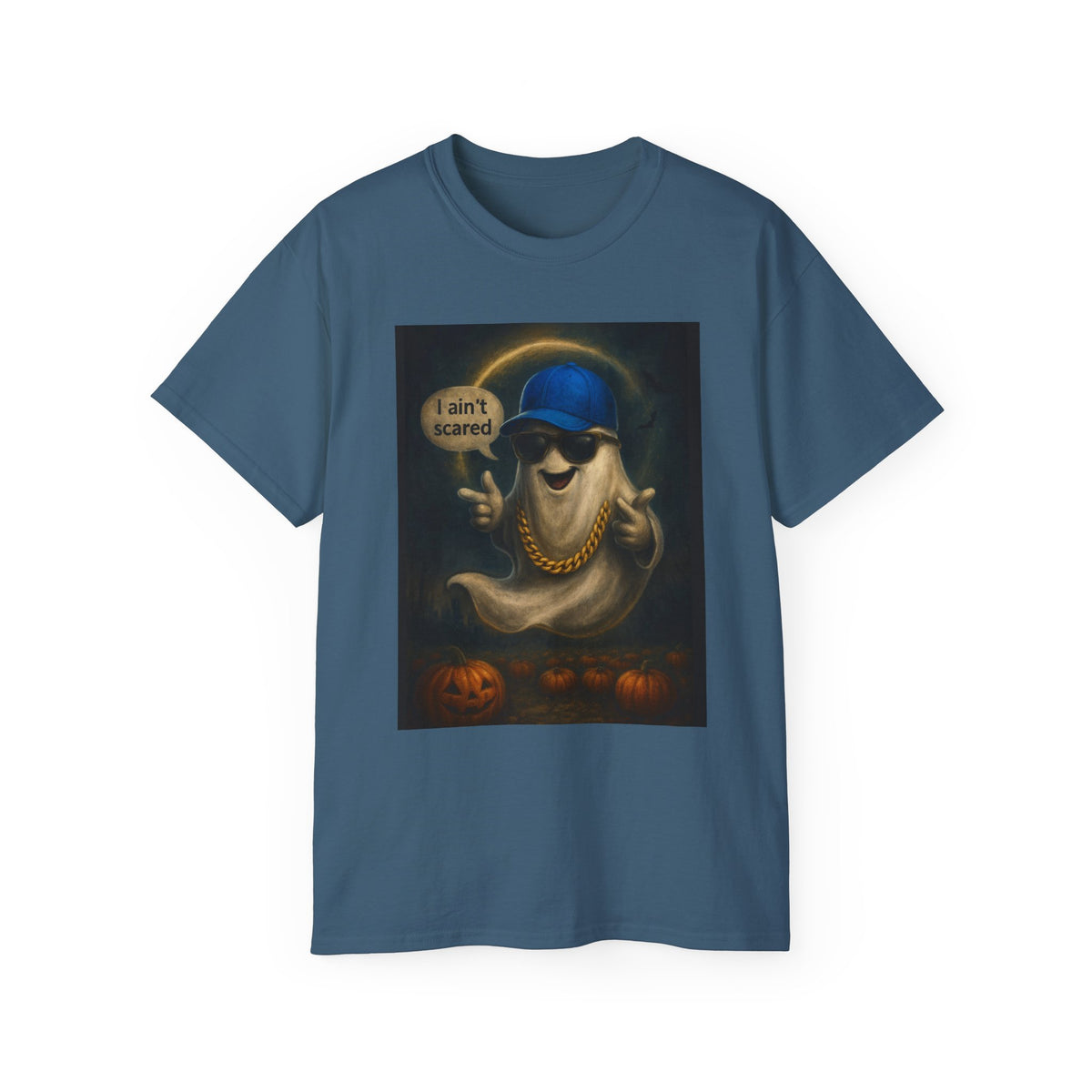 I Ain't Scared Ghost-Cotton T-Shirt