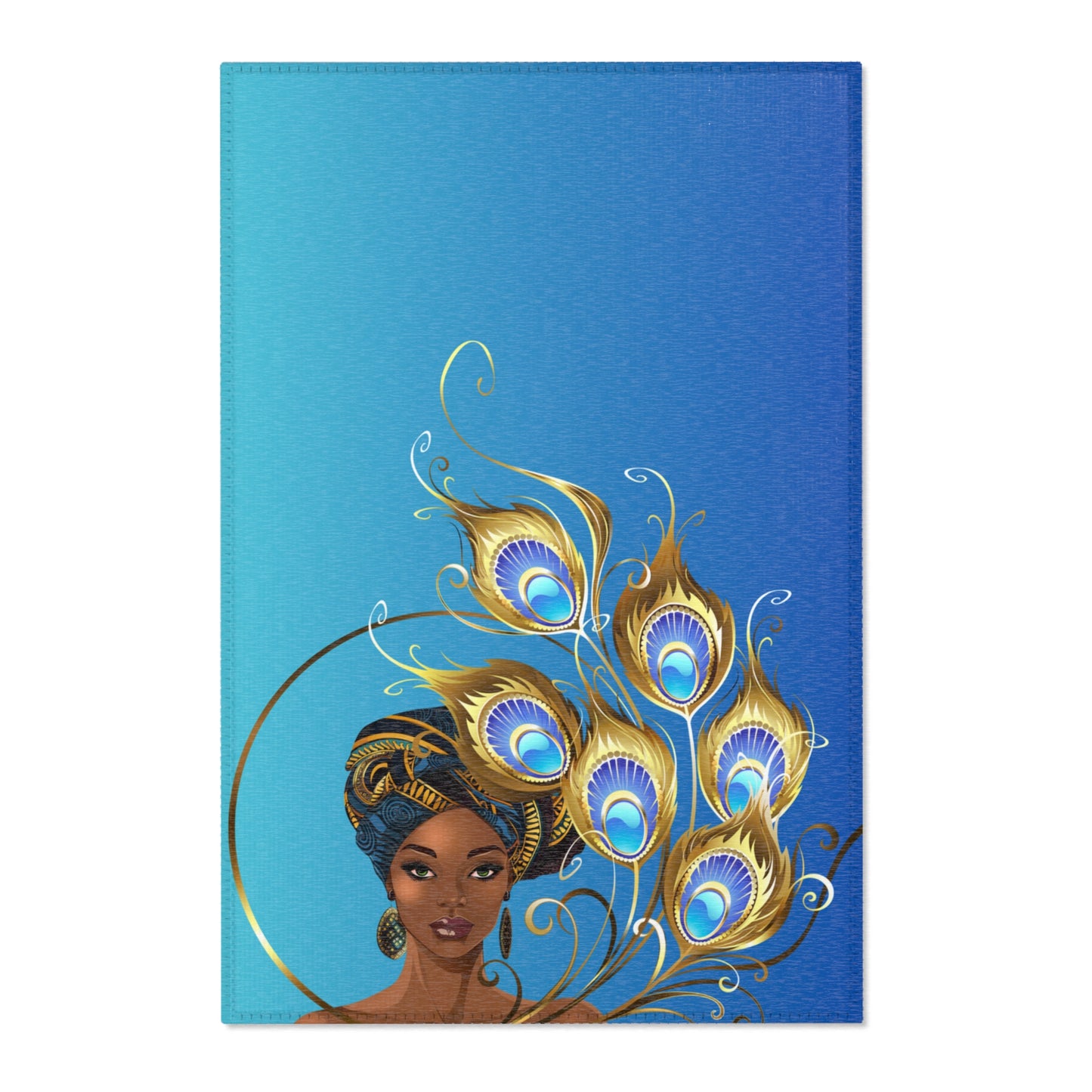 Elegant Peacock Queen Area Rug - Vibrant Home Décor for Every Occasion