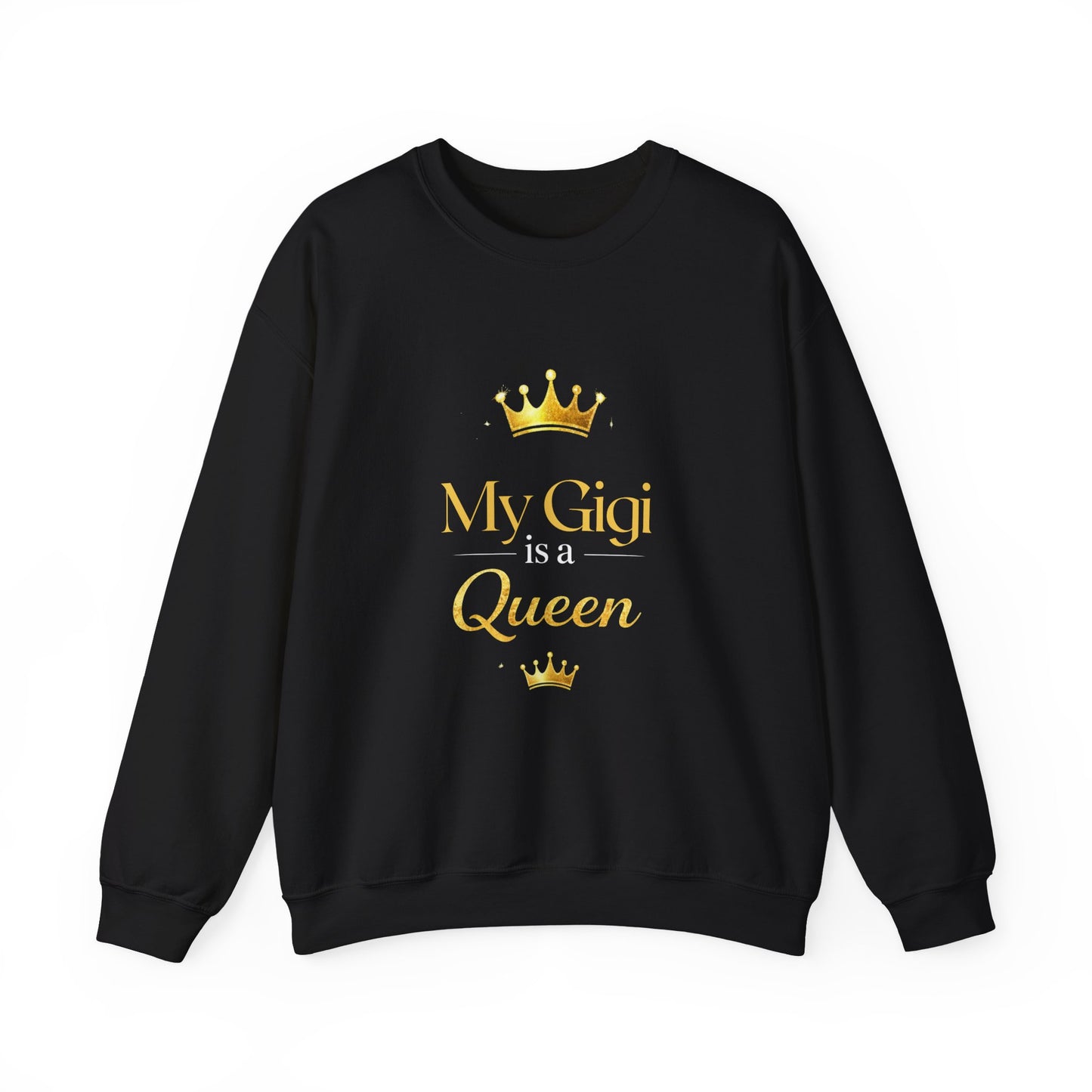 Gigi Crewneck Sweatshirt — "My Gigi is a Queen" Gold Crown Graphic