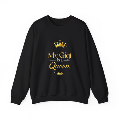 Gigi Crewneck Sweatshirt — "My Gigi is a Queen" Gold Crown Graphic