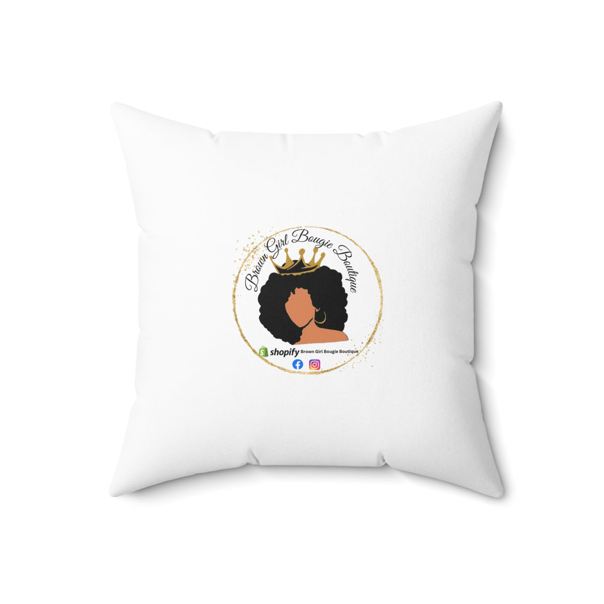 Golden Goddess-Spun Polyester Square Pillow