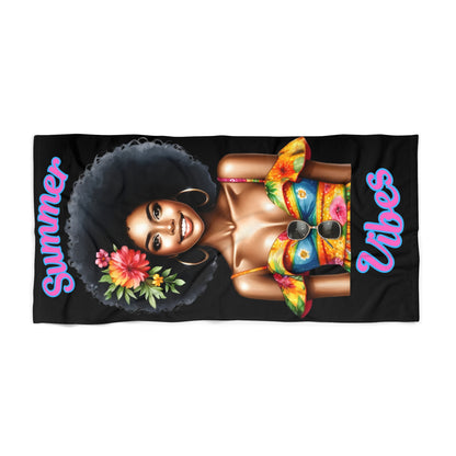 Summer Vibes Beach Towel 4-Black