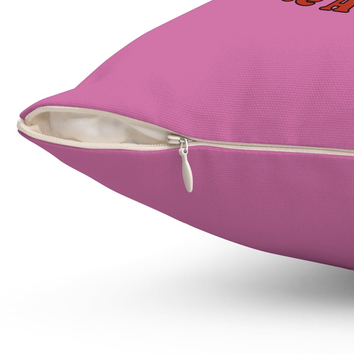 Out Here Lookin Like A Snack 2-Spun Polyester Square Pillow (Lt Pink)
