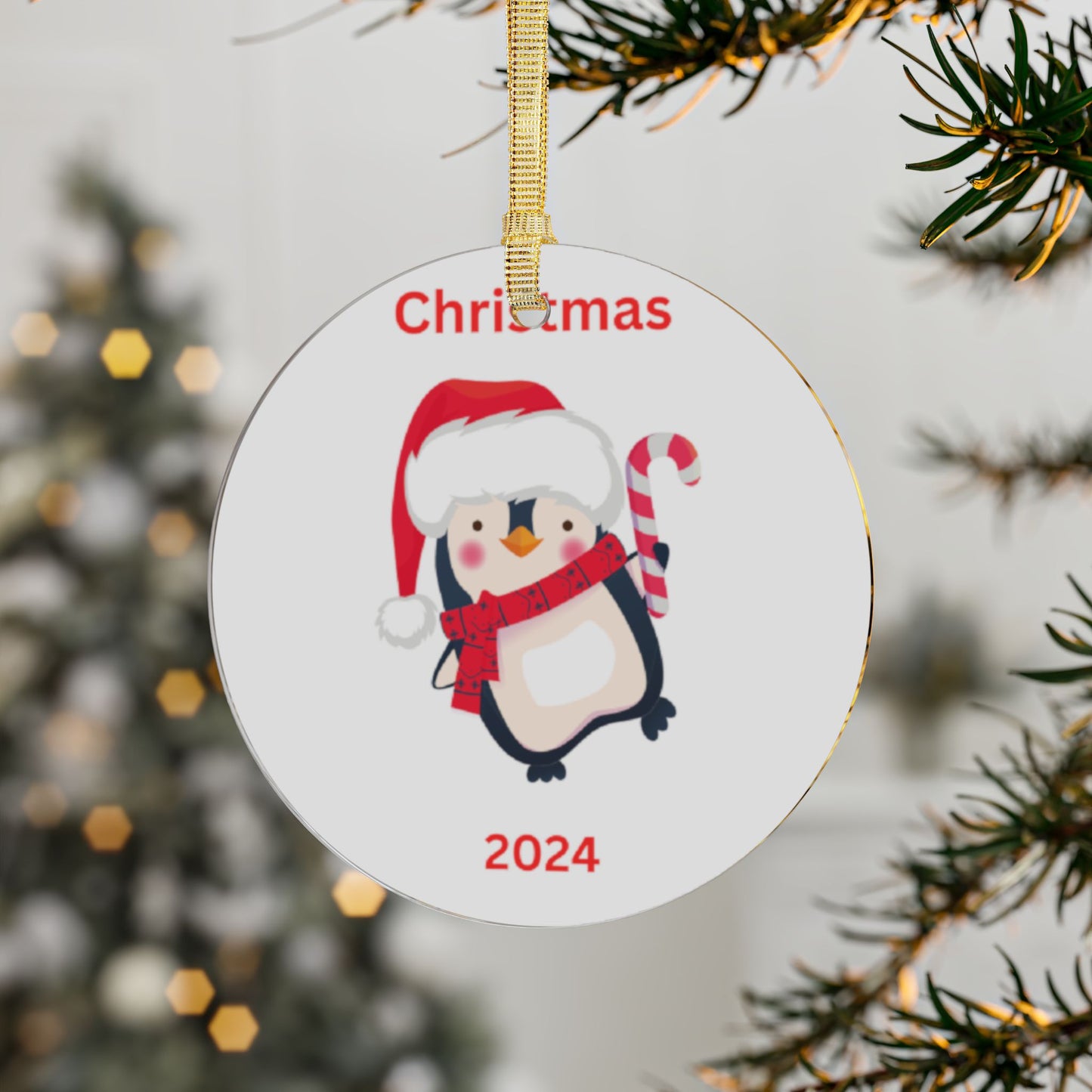 Penguin w/candy cane