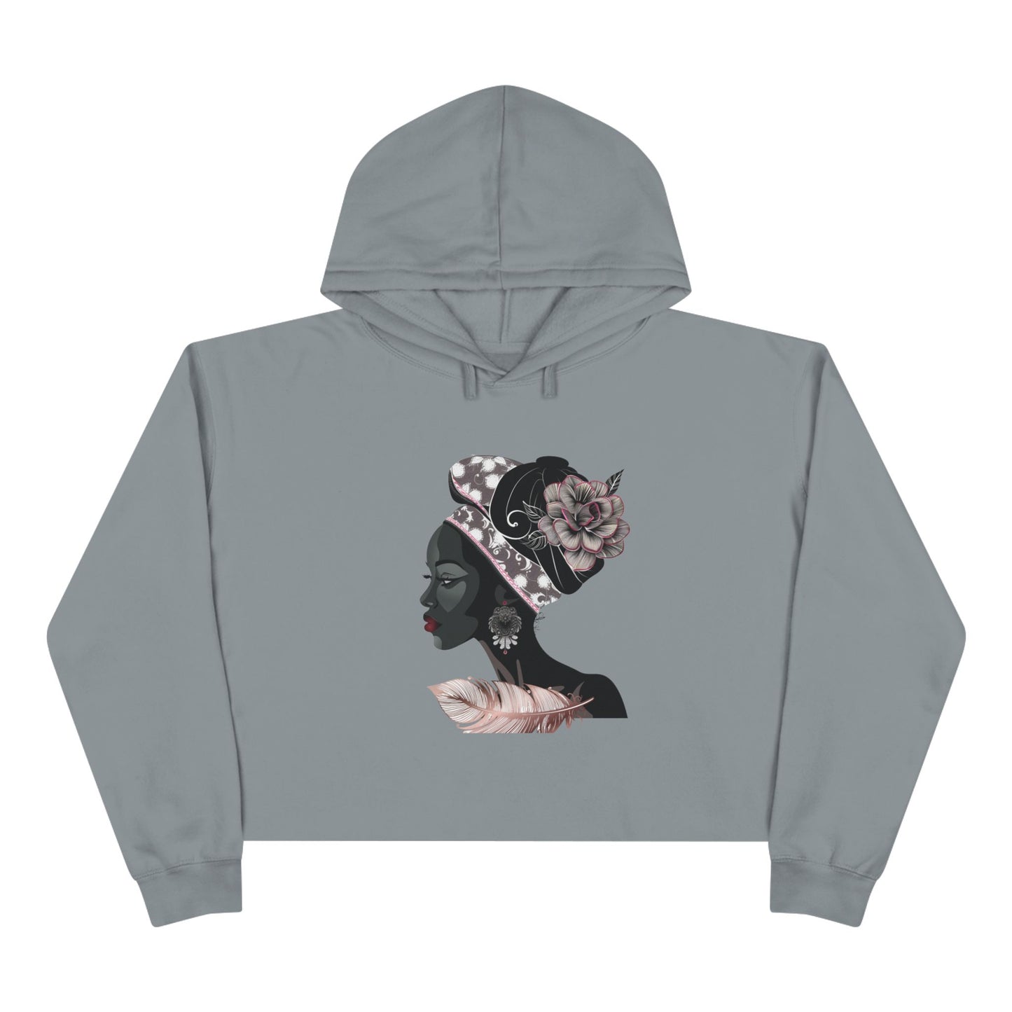 Queen Feather Crop Hoodie