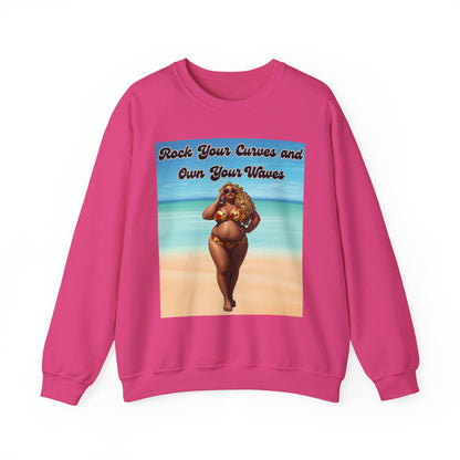 Rock Your Curves and Own Your Waves Crewneck Sweatshirt