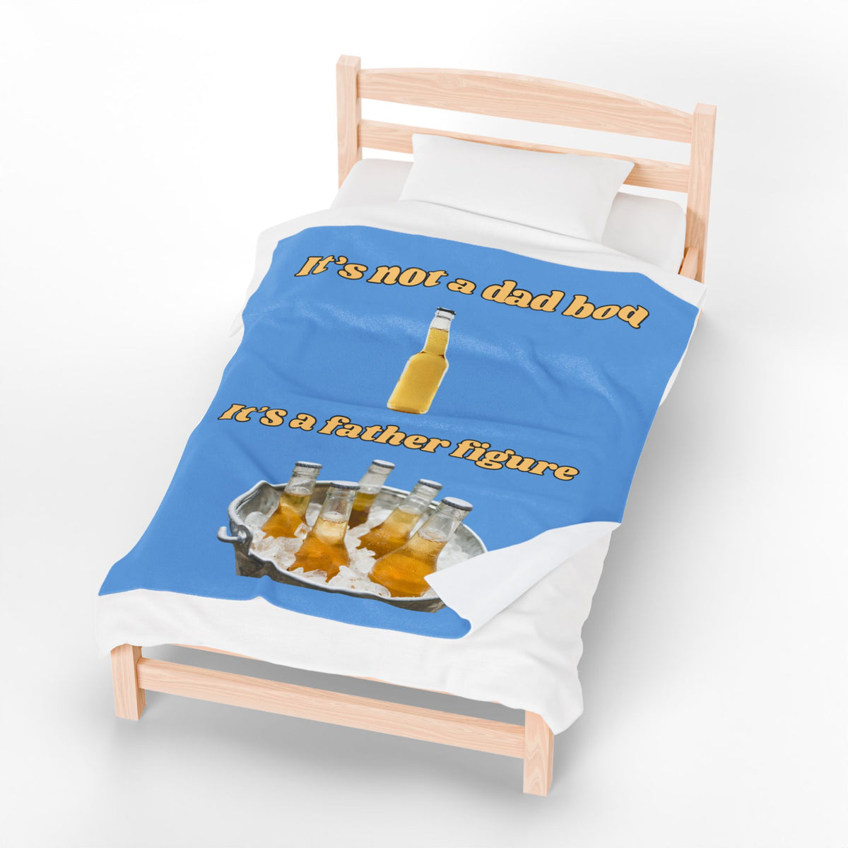 Funny Dad Bod Themed Velveteen Plush Blanket