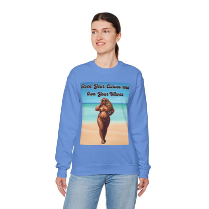 Rock Your Curves and Own Your Waves Crewneck Sweatshirt