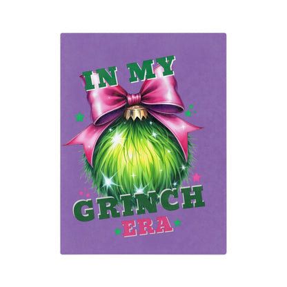 In My Grinch Era-Velveteen Microfiber Blanket (Lt Purple)