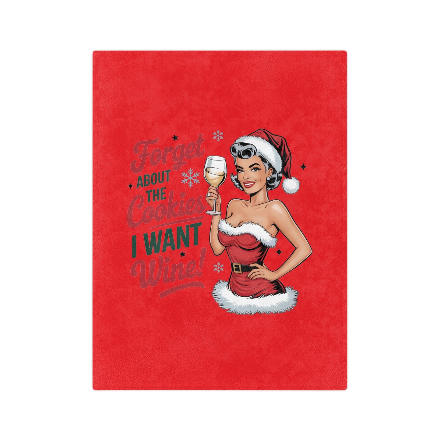 Forget About The Cookies-Velveteen Microfiber Blanket {Red)