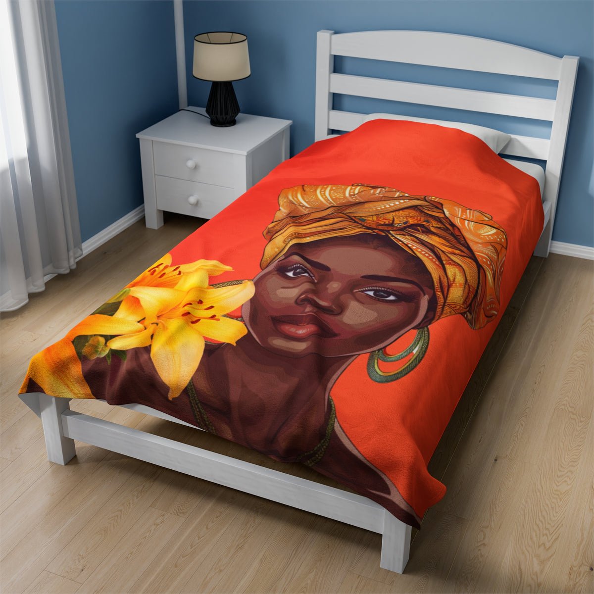 Yellow Flower-Velveteen Plush Blanket