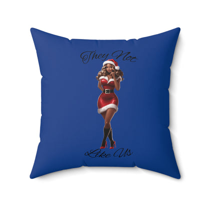 They Not Like Us 3- (Dk Blue) Spun Polyester Square Pillow