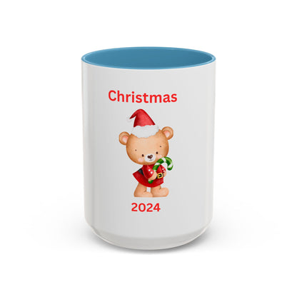 Bear with Stocking-Green Candy Cane