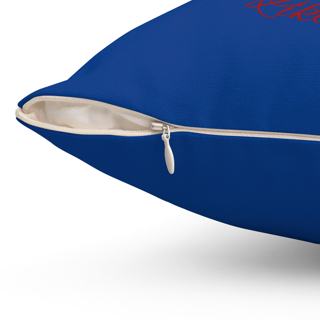 They Not Like Us 4-(Blue) Spun Polyester Square Pillow