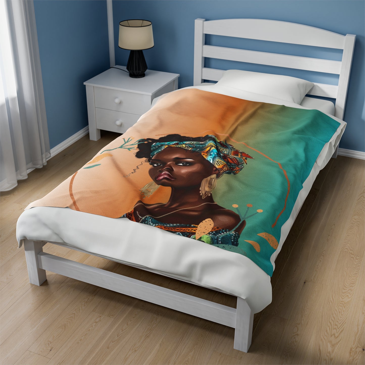 Teal-Velveteen Plush Blanket