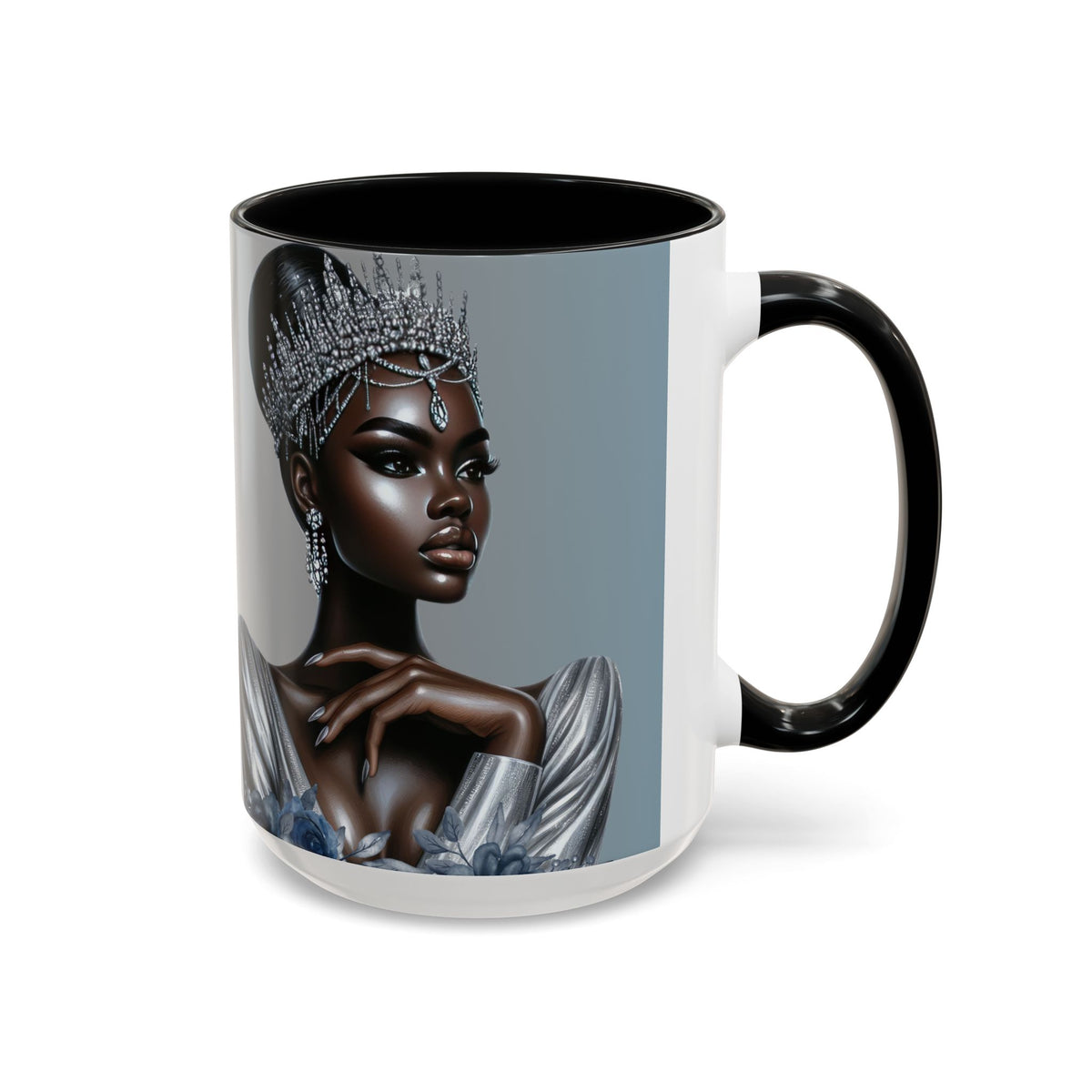 Queen Silver Accent Coffee Mug - 11 & 15oz