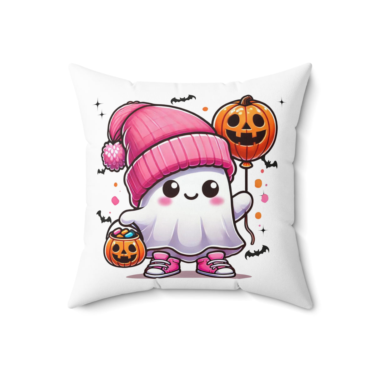 Cute Ghost Pink-White