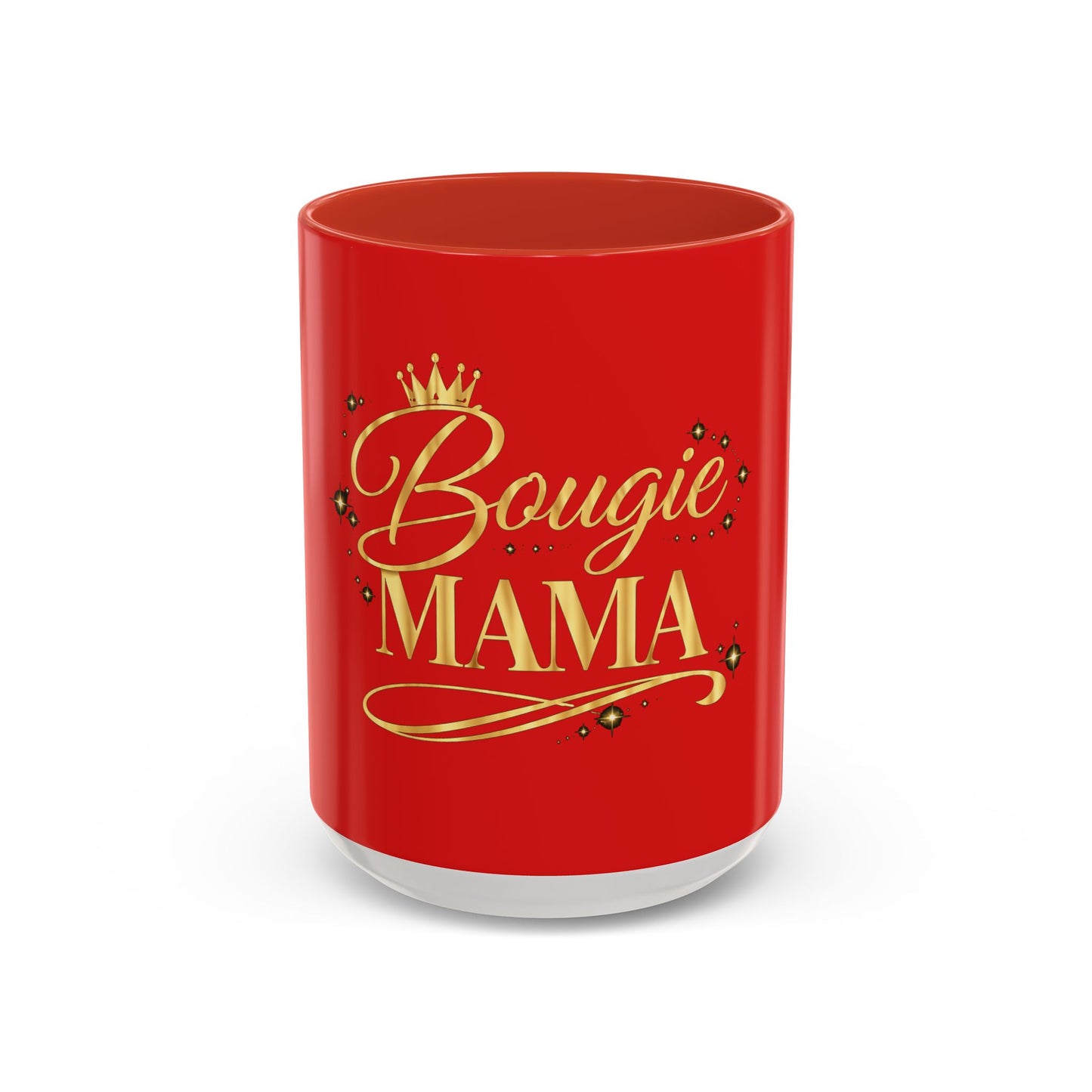 Bougie Mama Coffee Mug — Red Accent 11/15oz Gift for Stylish Moms
