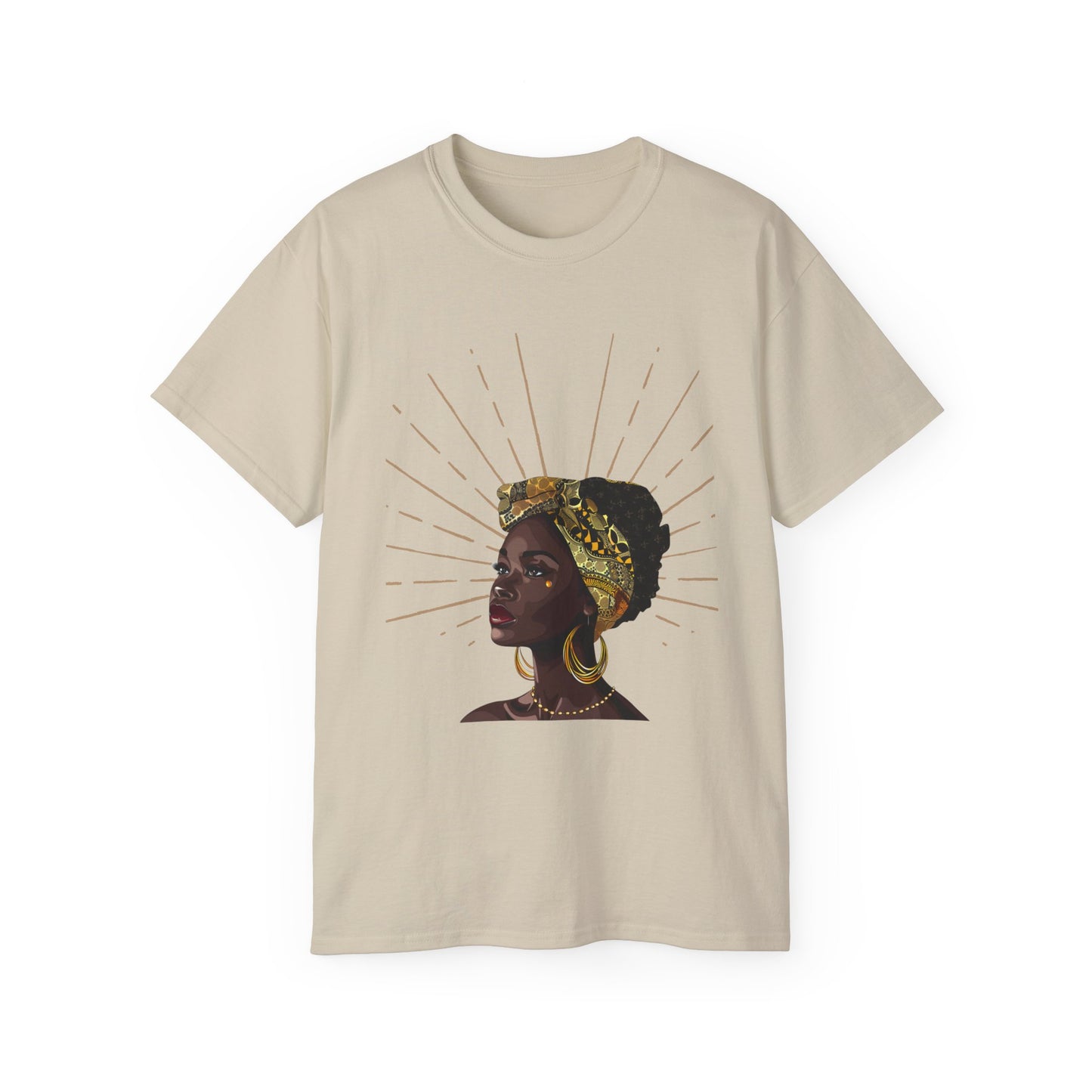 Queen Star Portrait Tee - Inspirational Black Woman Design
