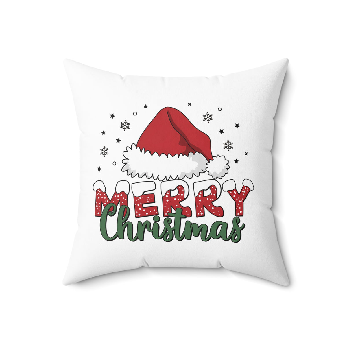 Merry Christmas Santa Hat-White