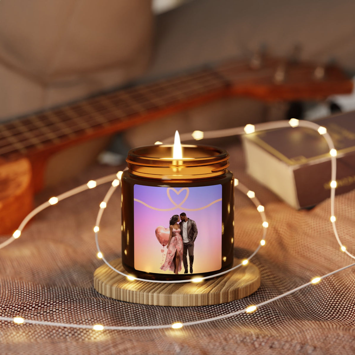 You Have My Heart-Scented Soy Candle (Multi-Size, Amber Jar)