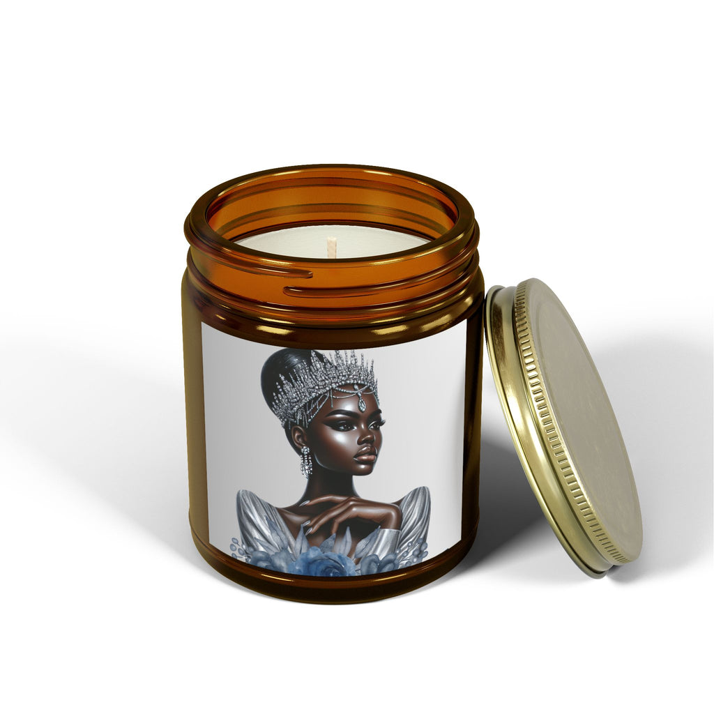 Silver-Scented Candles, Coconut Apricot Wax (4oz, 9oz)