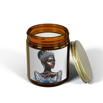 Silver-Scented Candles, Coconut Apricot Wax (4oz, 9oz)