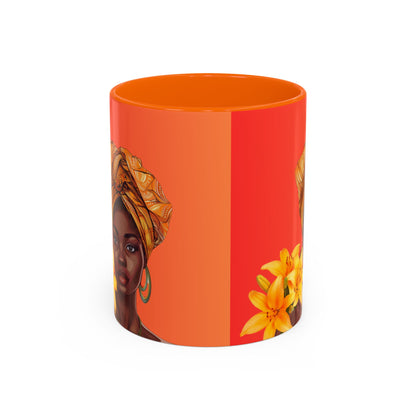 Queen Lily Coffee Mug - Colorful Floral Design