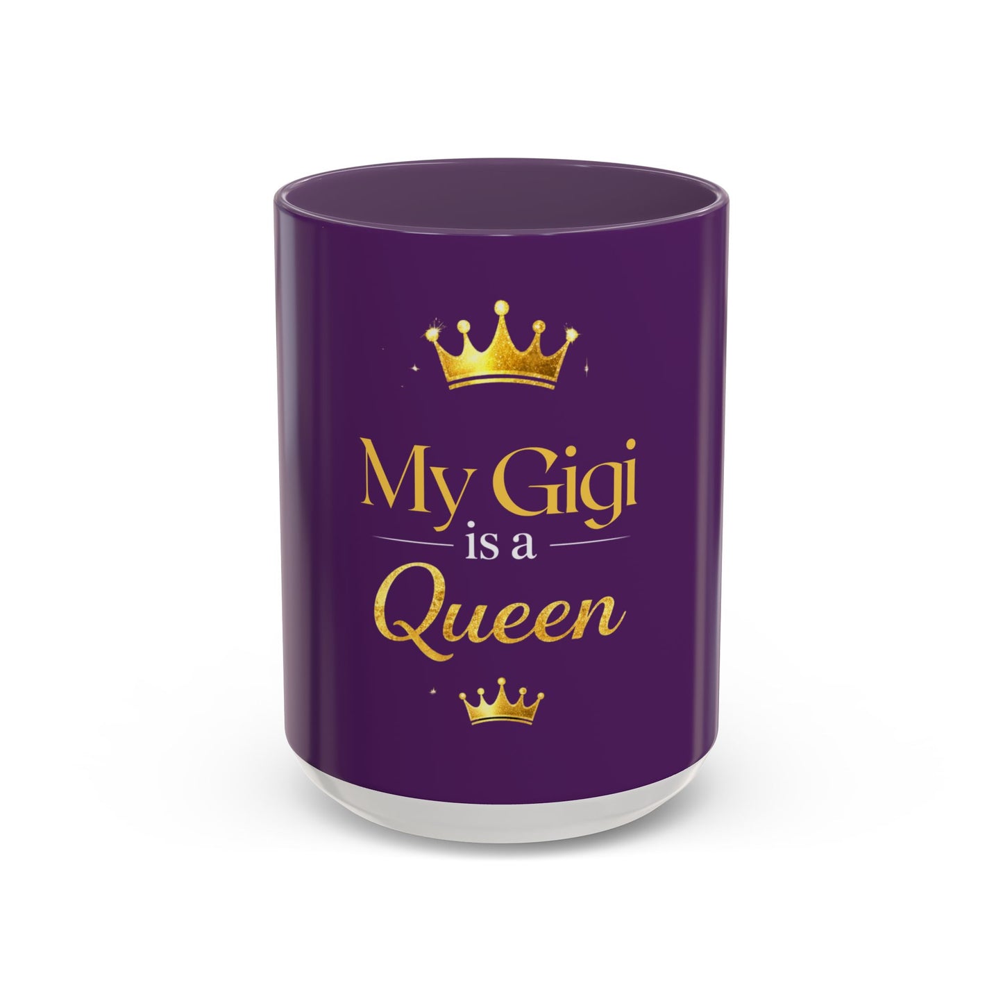 My Gigi Is a Queen Mug — Purple Accent Coffee Cup for Grandmother Gifts