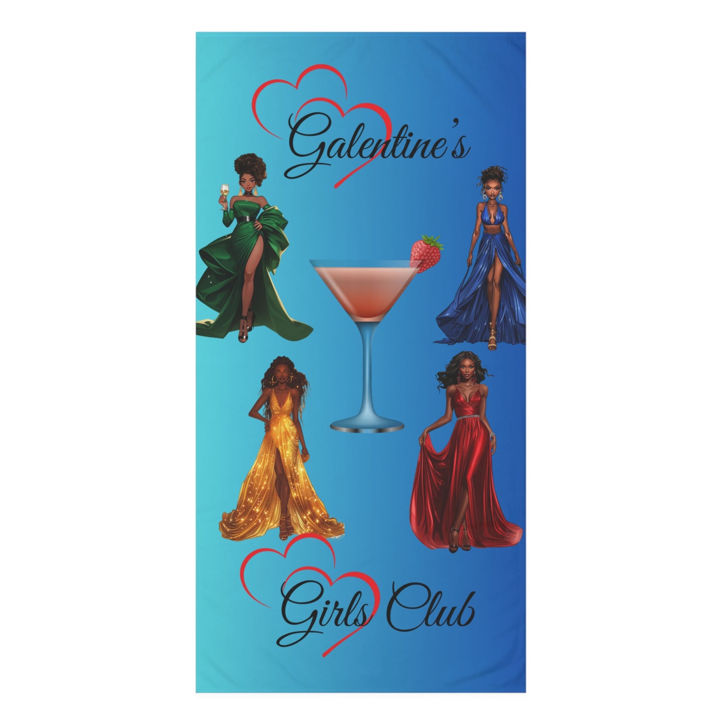Galentines Girls Club-Mink-Cotton Towel
