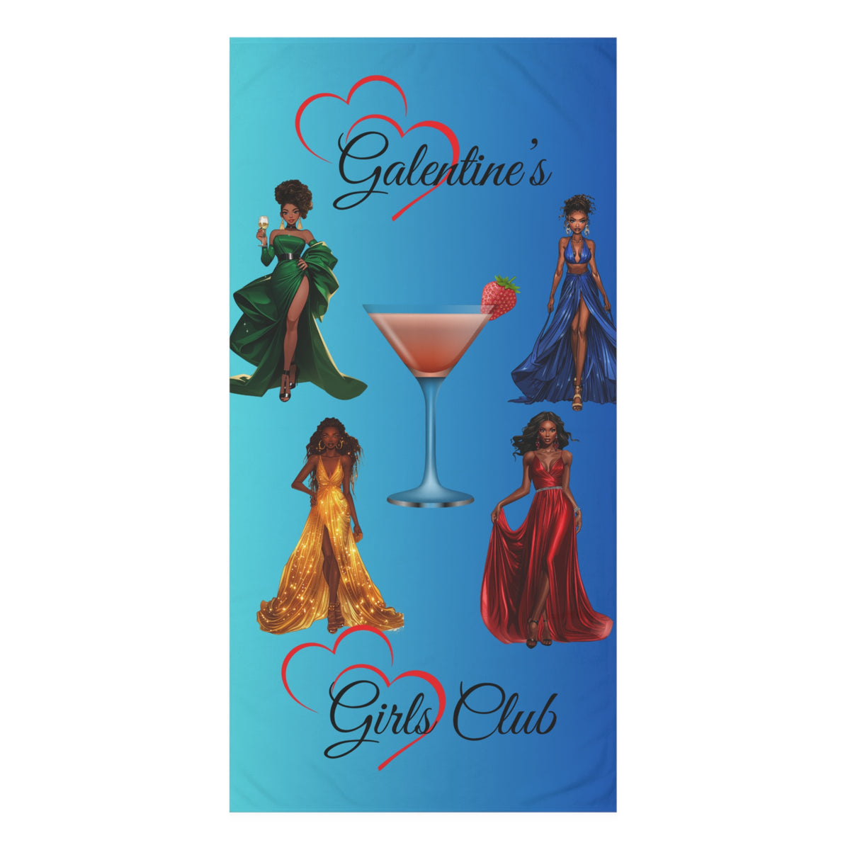 Galentines Girls Club-Mink-Cotton Towel