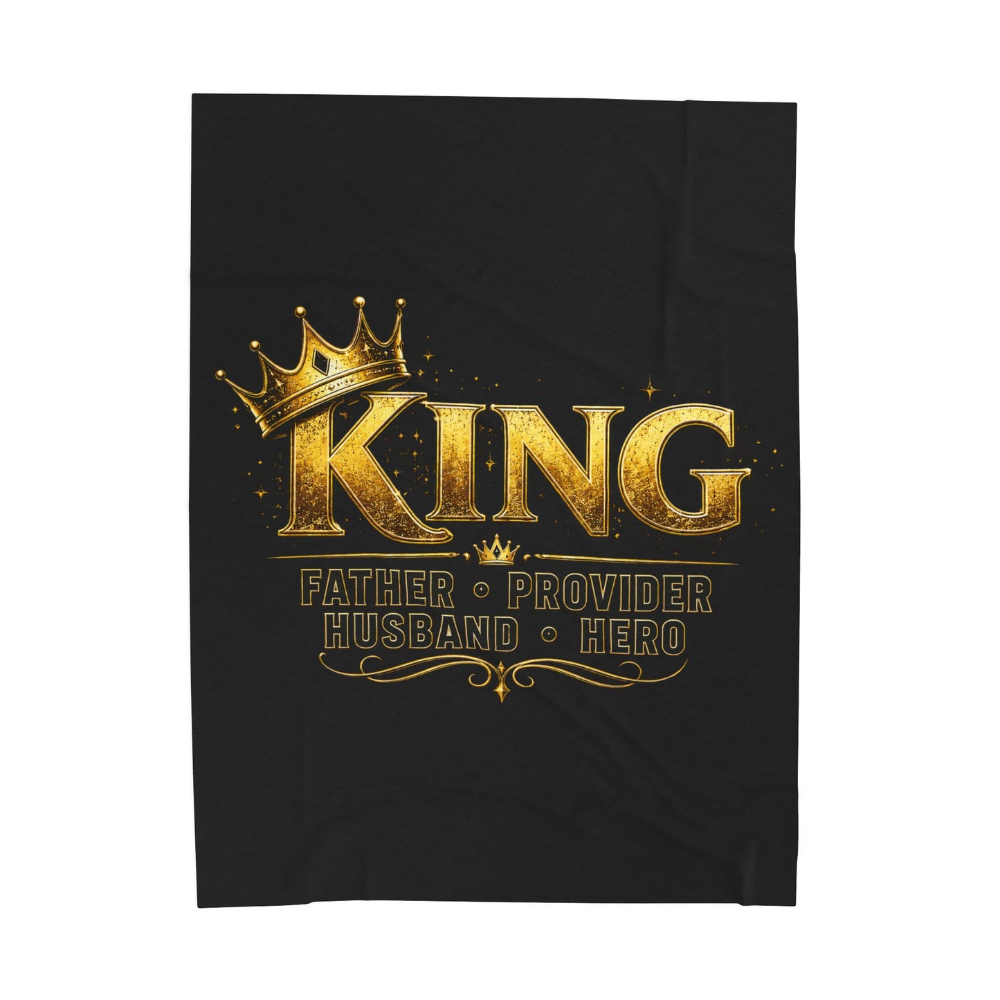 'King: Father • Provider • Husband • Hero' Cozy Throw for Dad, Father’s Day Gift