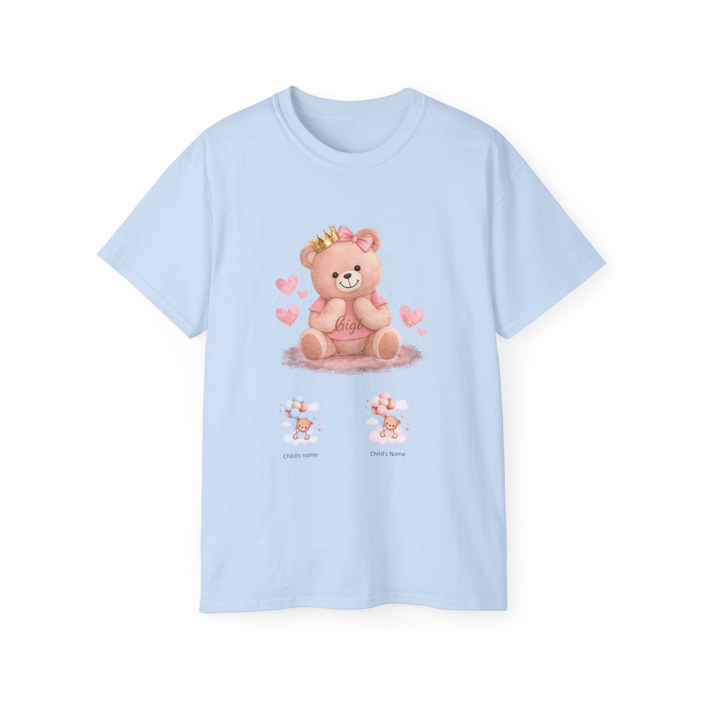 Gigi Teddy Shirt — Heart Bear Graphic Tee