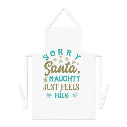 Naughty Feels Nice (Blue) Adult Apron (AOP) (White)
