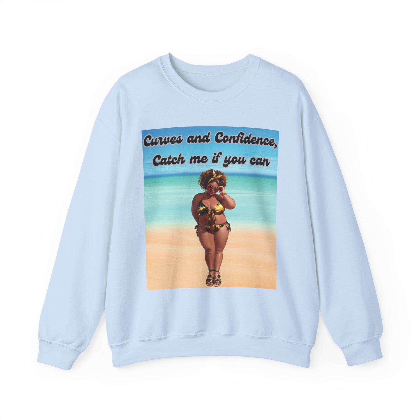 Curves and Confidence Catch Me If You Can Sweatshirt, Unisex Crewneck Sweatshirt