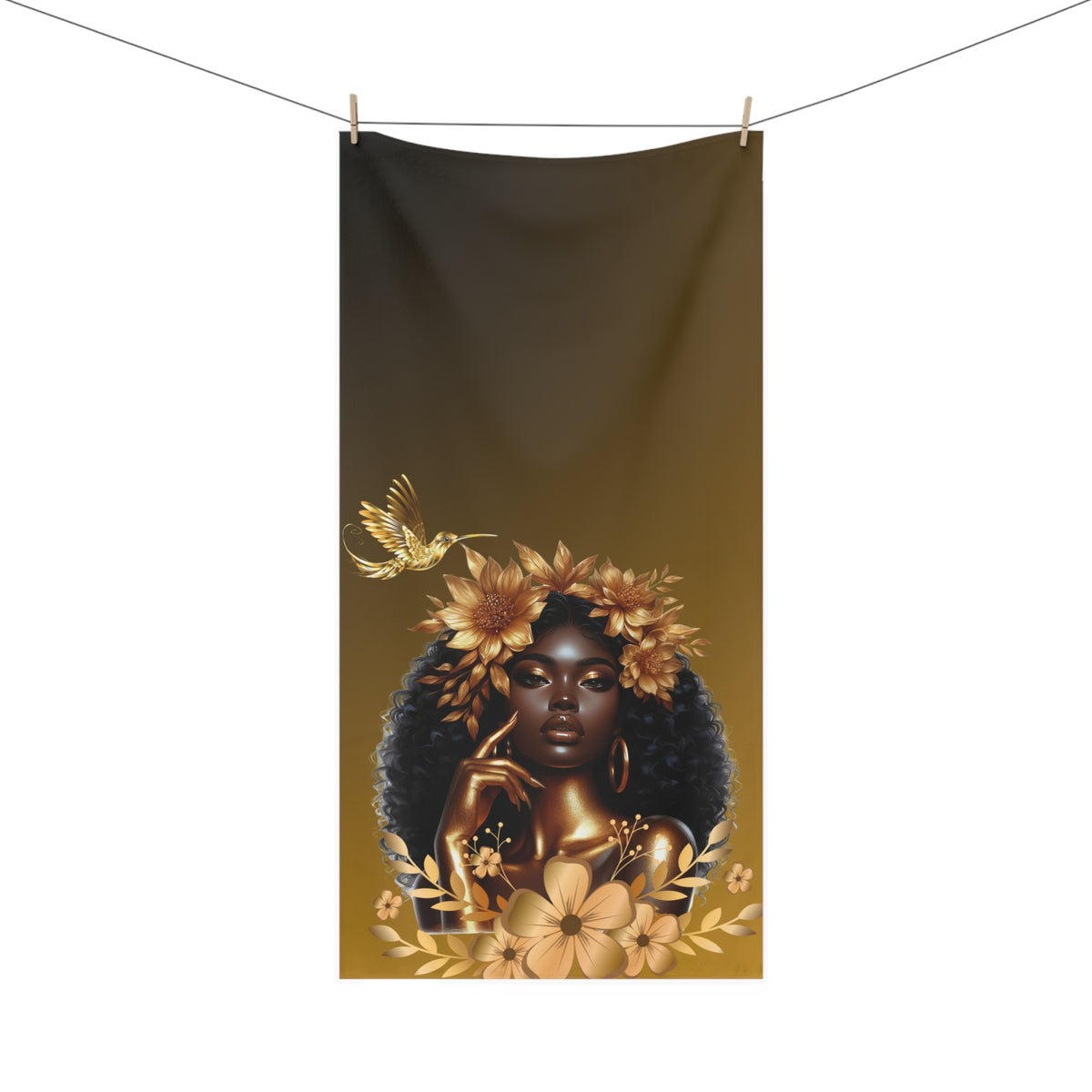 Hummingbird-Mink-Cotton Towel
